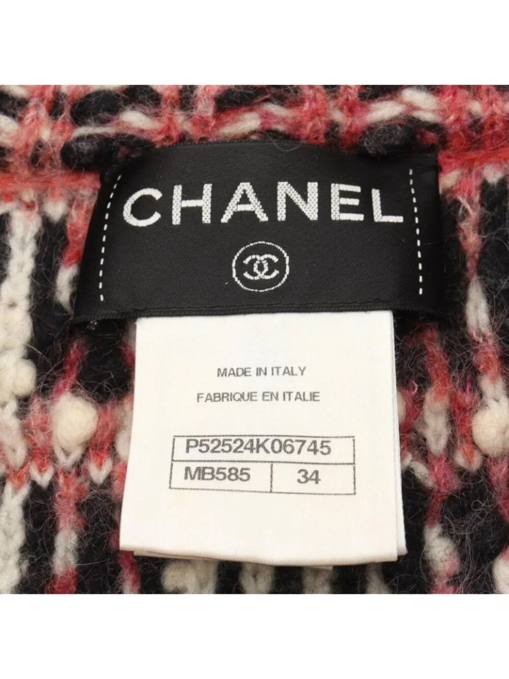 Chanel Cardigan CC Logo Button Pink Wool Long